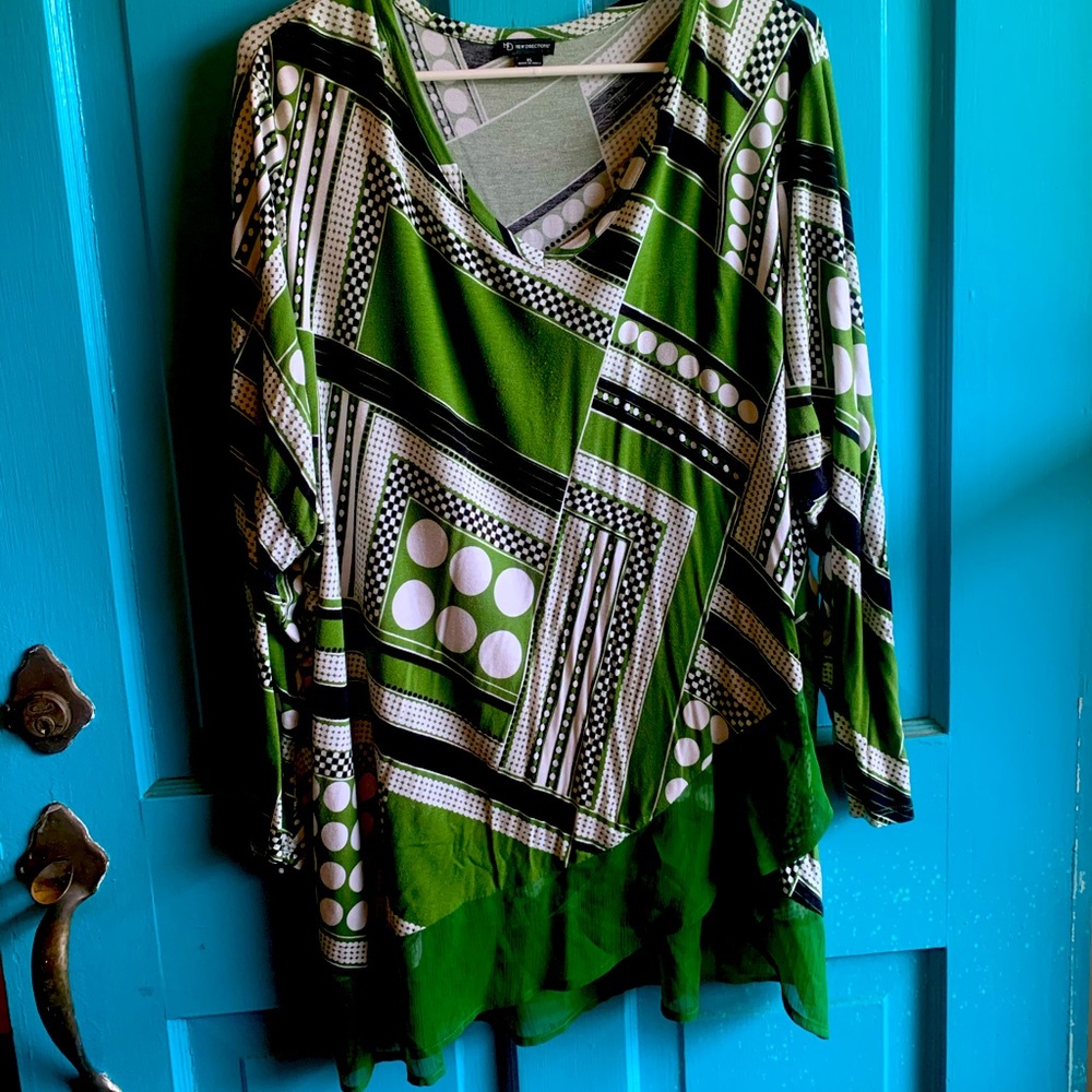 NWOT New Directions asymmetrical top size XL